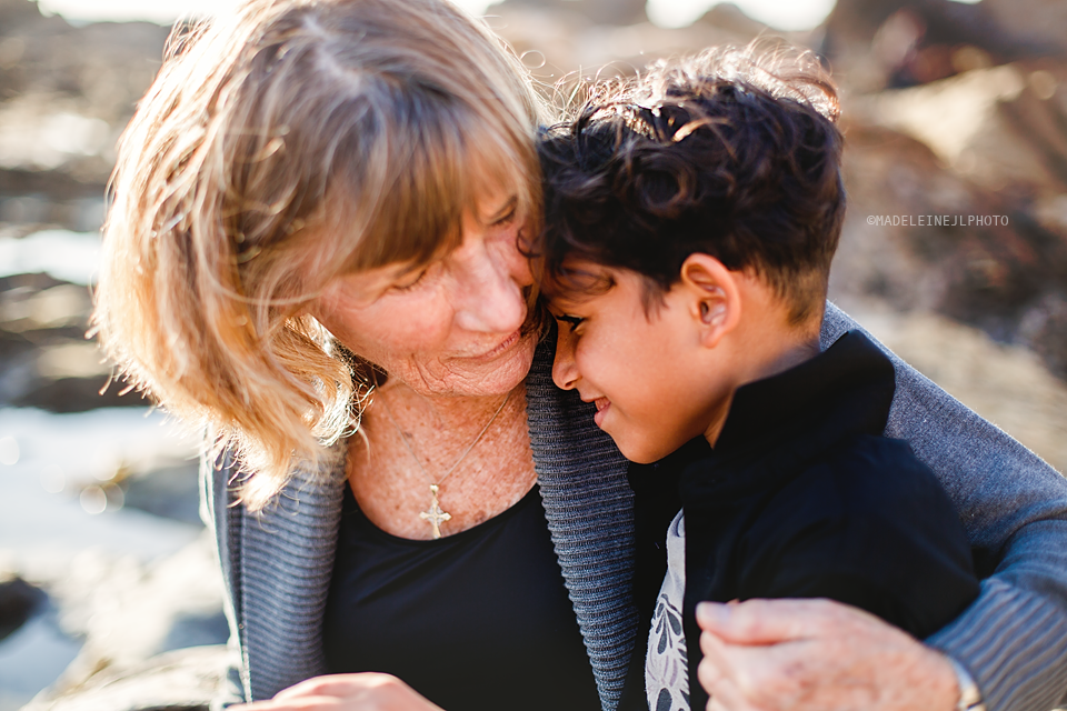 grandmother, grandparent and grandchild session. beach family session orange county. family, children's , maternity and newborn photographer orange county OC los angeles southern california Madeleine JL Photography